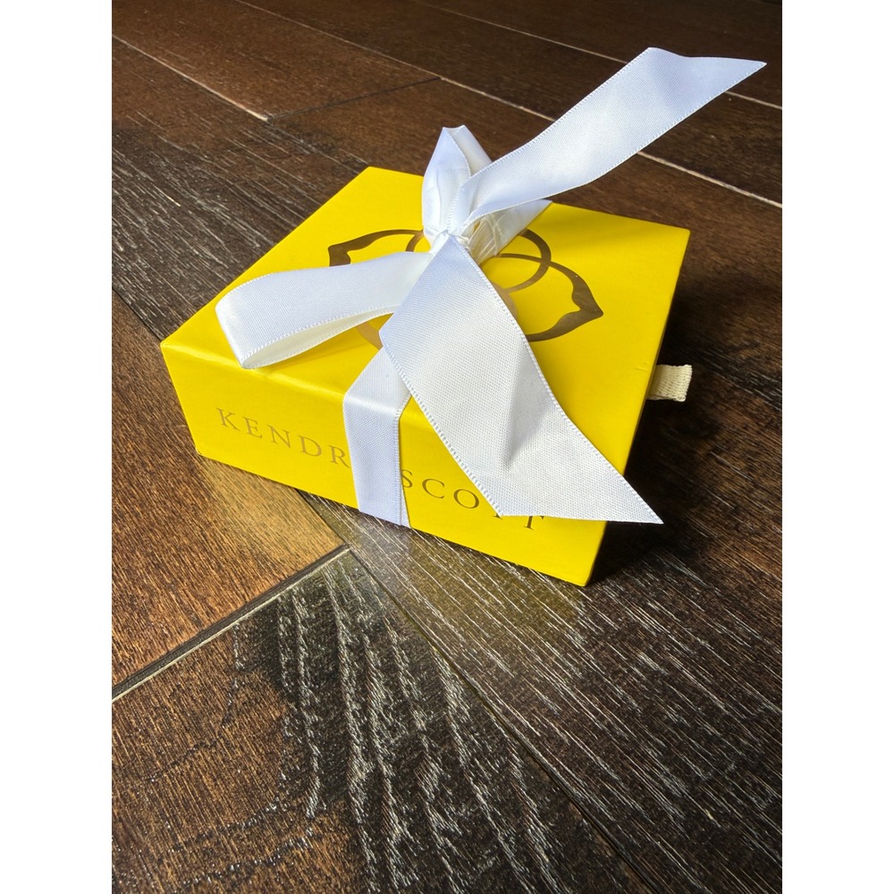 Kendra Scott empty Jewelry Gift Box OS Yellow Excellent Ribbon Drawer Logo